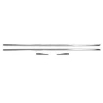 2007-2015 Smart ForTwo Side Door Molding Trim Skirt Garnish Stainless Steel Silver 4Pcs