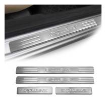 2001-2007 Ford Escape Door Sill Scuff Plate Scratch Protector Exclusive Stainless Steel Silver 4Pcs