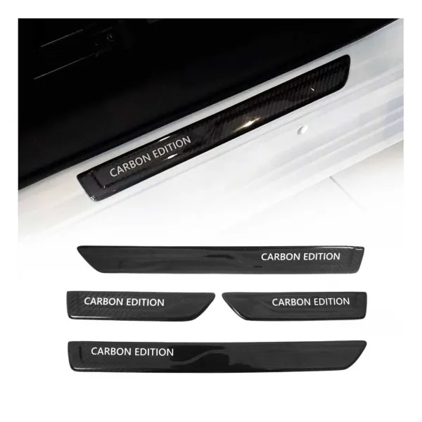 Suzuki Door Sill Scuff Plate Scratch Protector Carbon Fiber Edition 4 Pcs