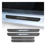Dark Brushed Chrome Illuminated Sport Door Sill Cover Scuff Plate S. Steel 4 Pcs
