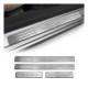 Jeep Door Sill Scuff Plate Scratch Protector Exclusive Stainless Steel Silver 4 Pcs