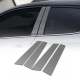 2011-2016 Mini Countryman R60 Window B Pillar Posts Door Trim Stainless Steel Dark 4x
