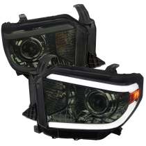 2014-2021 Toyota Tundra LED Turn Signal LED Bar Projector Headlights Smoke