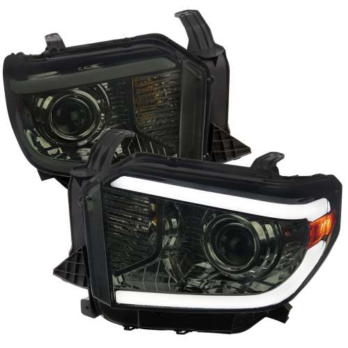2014-2021 Toyota Tundra LED Turn Signal LED Bar Projector Headlights Smoke