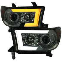 2007-2013 Toyota Tundra/ 08-2017 Sequoia LED CBar Projector Headlights Smoke