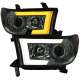 2007-2013 Toyota Tundra/ 08-2017 Sequoia LED CBar Projector Headlights Smoke