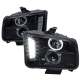 2005-2009 Ford Mustang Halo Projector Headlights LED Light Strip Black/Smoke