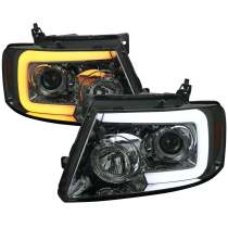 2004-2008 Ford F-20150/ 06-2008 Lincoln Mark LT LED C-Bar Headlights Smoke