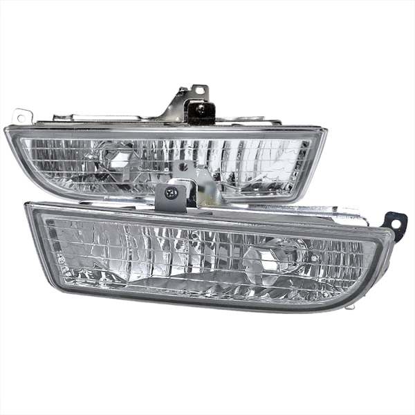 1997-2001 Honda Prelude H3 Fog Lights Kit Chrome Housing/Yellow Lens