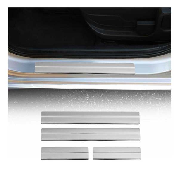 2017-2025 Mazda CX-5 Door Sill Scuff Plate Scratch Protector Stainless Steel Silver 4x