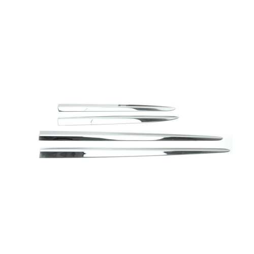 2016-2023 Fiat 500X Side Door Molding Trim Skirt Garnish Stainless Steel Silver 4 Pcs