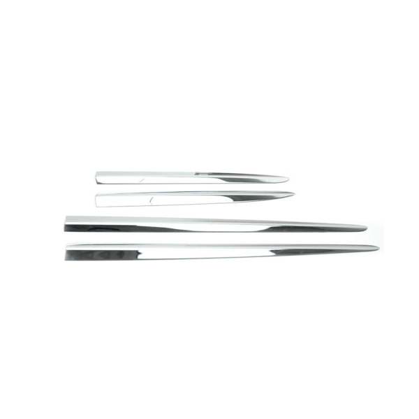 2016-2023 Fiat 500X Side Door Molding Trim Skirt Garnish Stainless Steel Silver 4 Pcs
