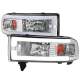 1994-2001 Dodge RAM 1500/ RAM 2500/3500 Dual LED Bar Factory Headlights Chrome