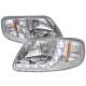 1997-2004 Ford F-20150/Expedition Factory Crystal Headlights LED Light Chrome