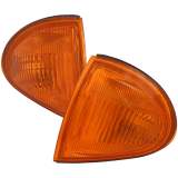 1993-1997 Honda Del Sol Corner Lights Chrome Housing/Amber Lens