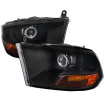 2009-2018 Dodge RAM 1500 / RAM 2500 3500 Retro Headlights Black Housing