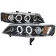 1994-1997 Honda Accord Dual Halo Projector Headlights Matte Black/Clear Lens