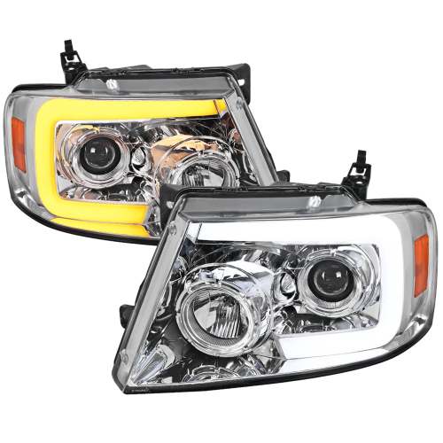 2004-2008 Ford F-20150/ 06-2008 Lincoln Mark LT LED Switchback Headlights Chrome