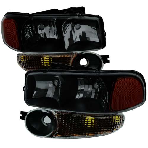 1999-2006 GMC Sierra 1500/2500/3500 Yukon/ XL Headlights&Bumper Lights Smoke
