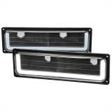 1988-1998 Chevy C10 GMC C/K LED Strip Bumper Corner Signal Lights Matt Black