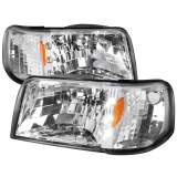 1993-1997 Ford Ranger Factory V2 Headlights Corner Signal Lights Chrome
