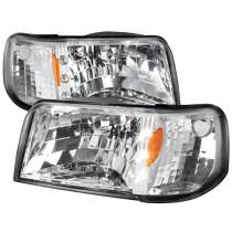1993-1997 Ford Ranger Factory V2 Headlights Corner Signal Lights Chrome