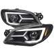 2006-2007 Subaru Impreza WRX STI LED Signal Projector Headlights Matte Black