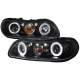 1997-2005 Chevy Malibu/Oldsmobile Cutlass Dual Halo Projector Headlights Black