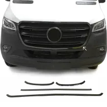 2019-2025 Mercedes Sprinter W907 910 Front Bumper Grill Trim Stainless Steel Dark 4x