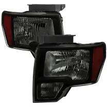 2009-2014 Ford F-20150 Factory Style Headlights Black Housing/Smoke Lens
