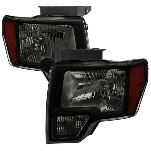 2009-2014 Ford F-20150 Factory Style Headlights Black Housing/Smoke Lens