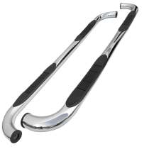 1999-2016 Ford F-250/350/450/550 SuperCrew 3 Chrome Steel Side Step Nerf Bars