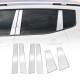 2017-2025 Jeep Compass Window B Pillar Posts Door Trim Cover Stainless Steel Silver 6x