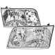 1998-2011 Ford Crown Victoria Factory Style Headlights Chrome/Clear Lens