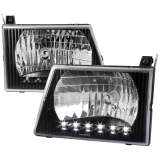 1992-2006 Ford Econoline Factory Headlights SMD LED Light Strip Matt Black
