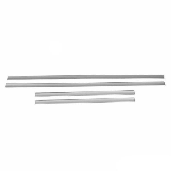 VW Side Door Molding Trim Skirt Garnish Stainless Steel Silver 4 Pcs
