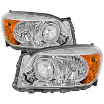 2006-2008 Toyota RAV4 Factory Style Headlights Chrome Housing/Clear Lens