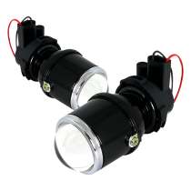 Universal 12V/55W H3 Projector Fog Lights Kit Mounting Brackets Black Metal