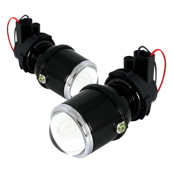 Universal 12V/55W H3 Projector Fog Lights Kit Mounting Brackets Black Metal