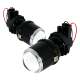 Universal 12V/55W H3 Projector Fog Lights Kit Mounting Brackets Black Metal