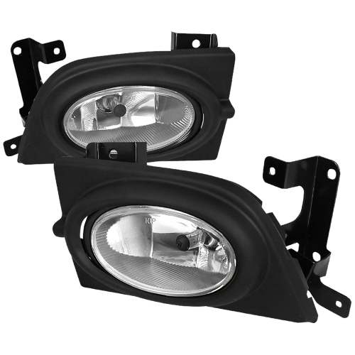 2006-2008 Honda Civic Sedan H11 Fog Lights Chrome Housing/Clear Lens
