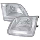 1997-2004 Ford F-20150/Expedition Factory Headlights SMD LED Light Strip Chrome
