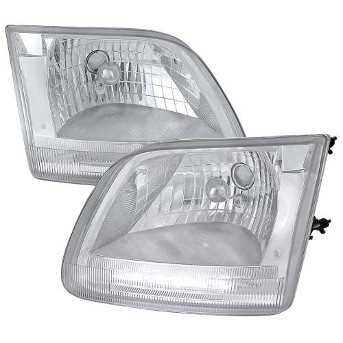 1997-2004 Ford F-20150/Expedition Factory Headlights SMD LED Light Strip Chrome