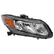 2012-2013 Honda Civic Coupe/Civic Sedan Clear Crystal Headlight Passenger Side
