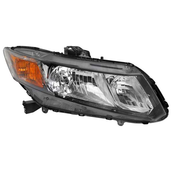2012-2013 Honda Civic Coupe/Civic Sedan Clear Crystal Headlight Passenger Side