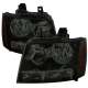 2007-2014 Chevy Avalanche/Tahoe/Suburban Factory Headlights Matt Black/Smoke