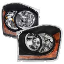 2004-2006 Dodge Durango Factory Style Headlights Matte Black/Clear Lens