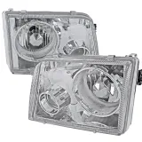 1993-1997 Ford Ranger Headlights Integrated H3 Projector Fog Light Chrome