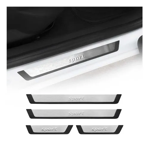 Ford F Super Duty Door Sill Scuff Plate Scratch Protector Sport Brushed Stainless Steel 4Pcs
