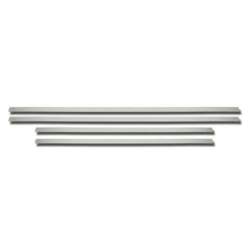 2015-2020 Ford F-150 Side Door Molding Trim Skirt Garnish Stainless Steel Silver 4 Pcs
